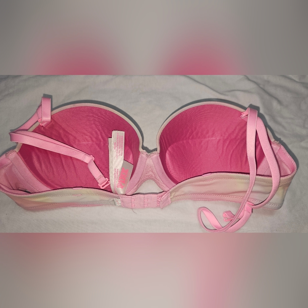 Victorias Secret PINK Logo Wear Everywhere Super Push up Padded Bra 36B - Picture 4 of 7